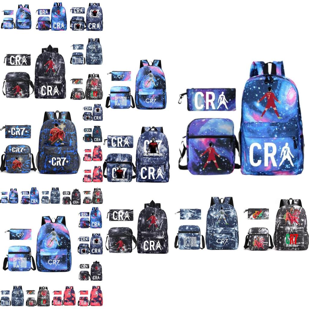 Cr7 Children's Backpack Set With Breathable Comfortable Straps And Letter Print