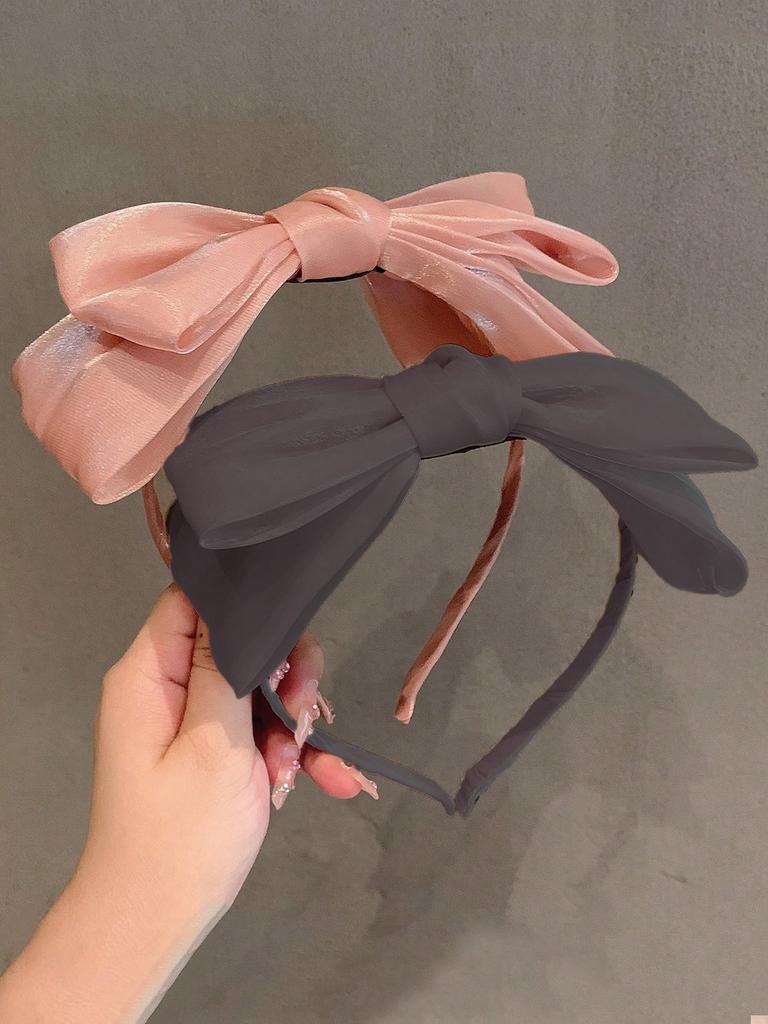 1/2piece of Women's Mesh Large Bow Headband Princess Hair Accessory