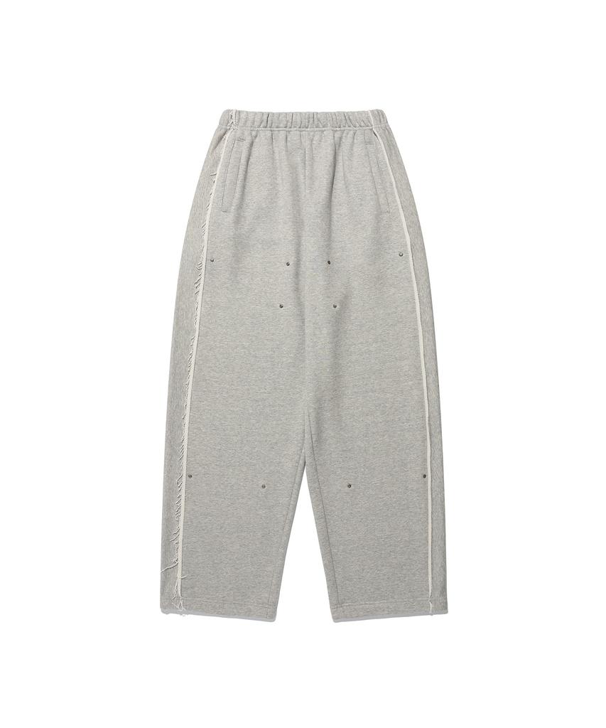 ISTKUNST Side Damaged Stud Sweatpants_Grey(Ik2Efmpa01A)