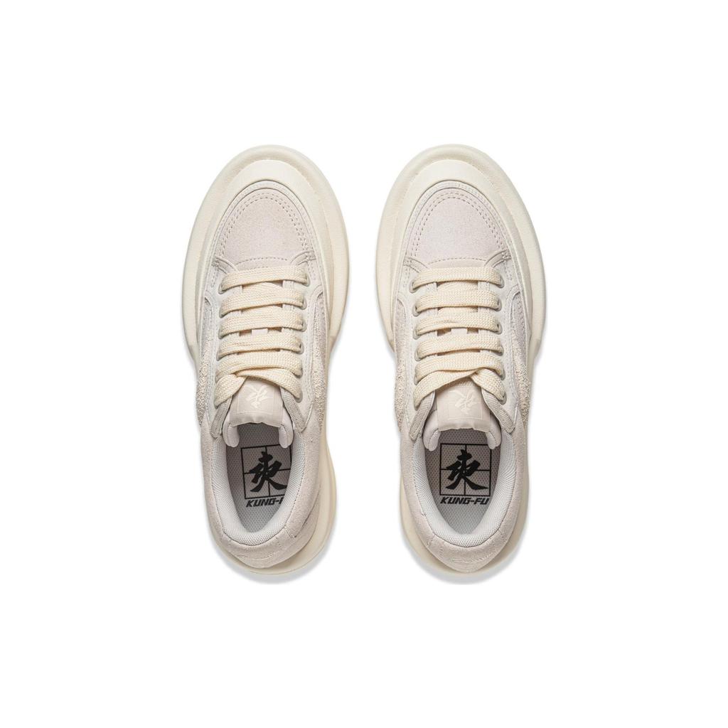 Li Ning Kung Fu Yang Comfortable Non-Slip Wear-Resistant Low-Top Sneakers Unisex Sneakers Off-White AZGU015-2