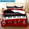 Music Notes Sparkle 3pcs Bedding,Including 1pc Duvet Cover And 2pcs Pillowcases Perfect for Christmas,Ideal for Bedroom, Dormitory