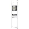 BLITZER Hard Darts Stand BSD30-BK Ceiling Height 220~310 Cm Flat Front Structure Darts Holder with Mesh Panel Black
