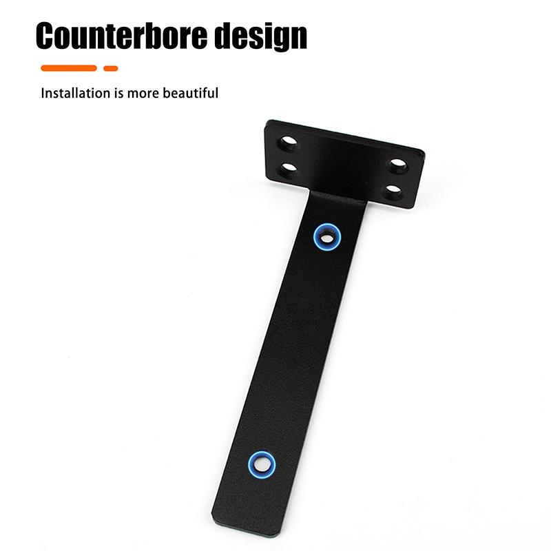 1 комплект сверхпрочных чугунных кронштейнов для полок, плавающие кронштейны для полок, толщина 4 мм, невидимые L-образные кронштейны для поддержки полок