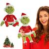 40cm Whoville Christmas Miser  Plush Doll,Christmas Cute Plush Doll Toy Gift Cartoon Style Children's Rag Doll Festival Decoration Ornament
