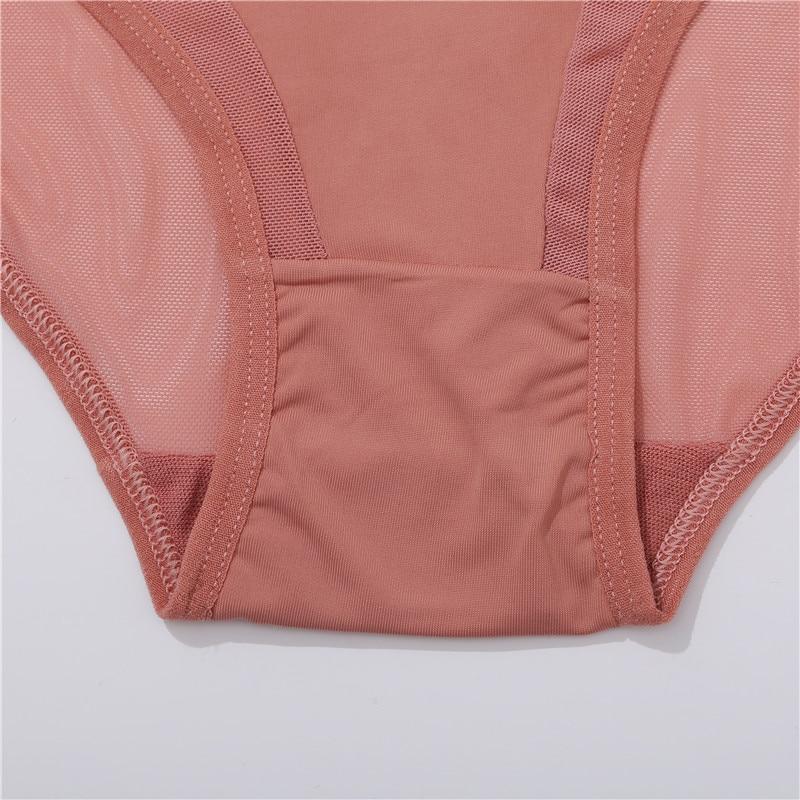 FINETOO Женские бесшовные сетчатые трусики, дышащее нижнее белье, женское сексуальное нижнее белье для девочек, трусы, Femme M-XXL