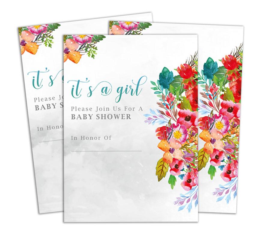 Пригласительная открытка на празднование рождения ребенка Darling Souvenir, которую можно распечатать, заполнить или написать в пустом месте, пригласительные на вечеринку, упаковка из 28 штук