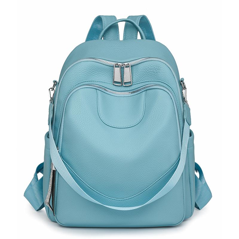 Женский мягкий кожаный рюкзак большой вместимости рюкзак для дальних поездок студенческий школьный рюкзак многофункциональная сумка через плечо