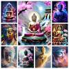 Алмазная мозаика 5D Сделай сам Будда Полная выкладка Круглые Алмазы Вышивка Религия Крестик Мозаика Домашний Декор