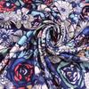 Ladies Daisy Large Square Scarves  New 90*90cm Spring Autumn Matt Satin Scarves Fashion Accessories Navy Blue Silk Scarf