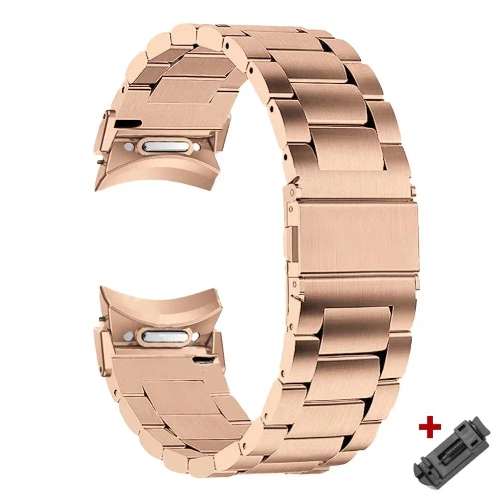 Ремешок из нержавеющей стали с быстрой посадкой без зазоров для Samsung Galaxy Watch 6 Classic 43 47 мм для Galaxy 6 5 4 44 40 мм 5 Pro 45 мм браслет