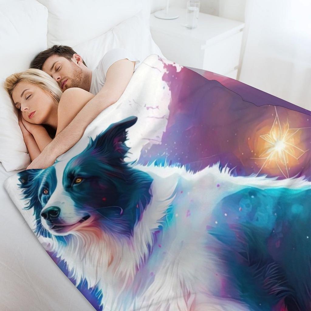 Бордер-колли космос Плед для зимы Теплые Ретро Походные Пледы