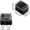 1 шт. точилка для подводки для глаз, точилка для подводки для глаз с двумя отверстиями, компактные точилки для карандашей для макияжа, для карандашей для подводки для глаз и губ