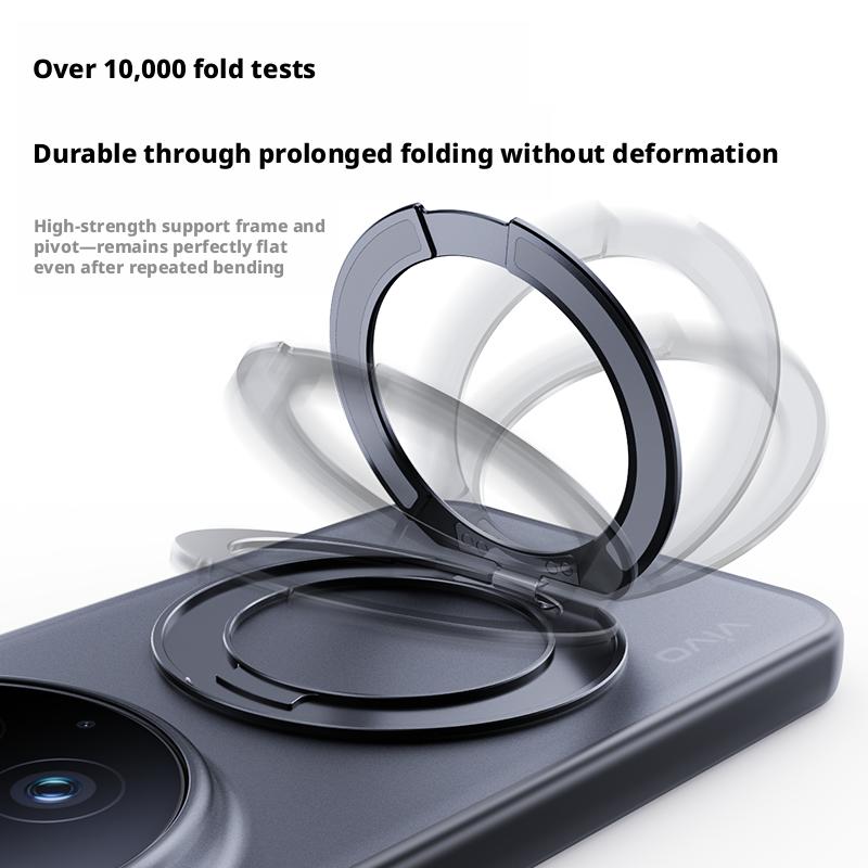 Для Vivo X300 Ultra/X300s/X300 Pro/X300 Чехол Матовый Полупрозрачный с ощущением кожи 360° Держатель-кольцо Магнитный Противоскользящий Пятноустойчивый Чехол
