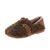 Children Plush Flats Shoes Boys Girls Winter Warm Shoes Fashion Soft Bottom Anti-slippery Kids Casual Shoes Slip-on Size 21-33