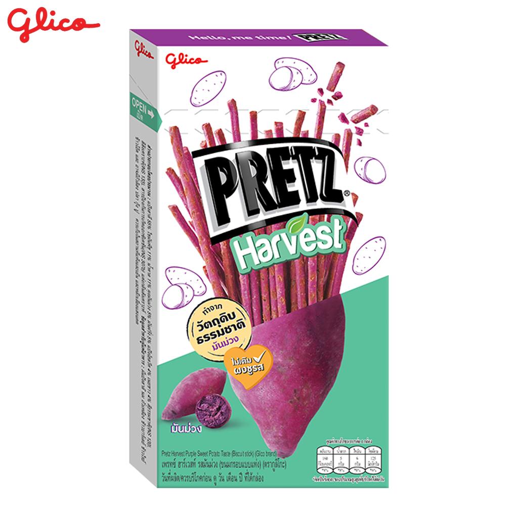 Glico Pocky Pretz Harvest Purple Potato 34 г x 10 шт - Тайская закуска