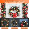 Christmas Door Hooks Wreath Hanger Metal Front Door Wreath Xmas Hook for Front Door Christmas Decoration