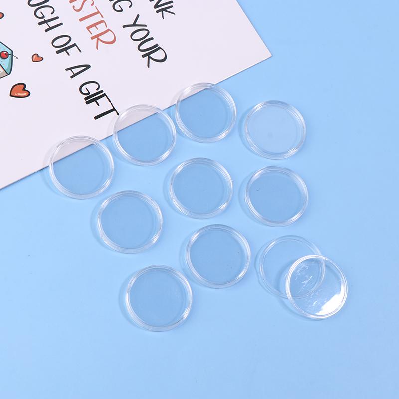 10Pcs 9Sizes 18-40Mm Clear Plastic Protector Capsules Containers Case For Token Coin Collection Transparent Holder Boxes