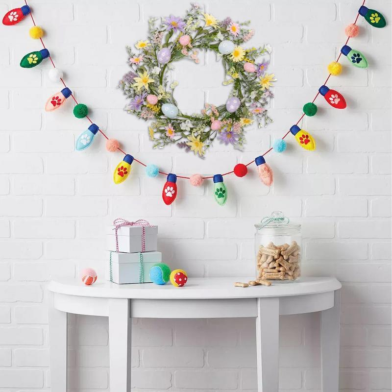 Spring Wreath With Eggs Colorful Egg Spring Wreath Artificial Flower Easter Wreath Farmhouse Easter Decorations With Mixed Twigs