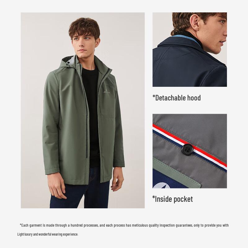 Navigare Men's Detachable Hooded Aerogel Jacket