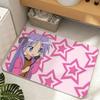 Anime Lucky Star Floor Mat Diatomite Floor Mat Fast Drying Odor Resistant Non Slip Bath Kitchen Mat