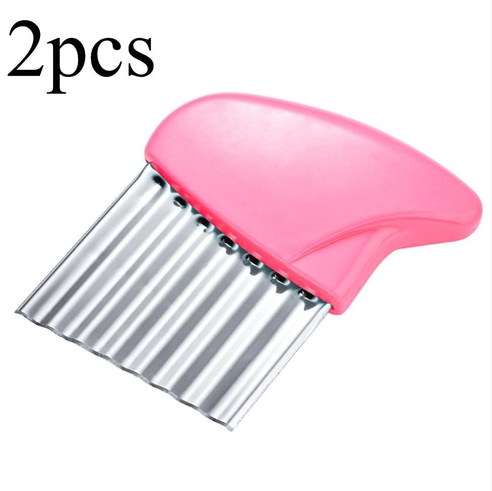 Лезвие для фигурной резки, Нож для вафельной резки картофеля, Нержавеющая сталь, Овощной нож для нарезки волнами, Слайсер для картофеля фри для моркови, лука