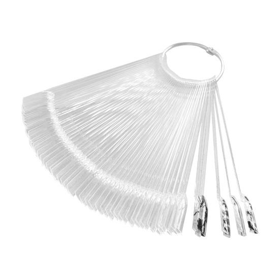 Nail Swatch Stick Display Stand Oval Square Nail Swatch with Ring Heavy Duty DIY Fake Nail Practice Tip Stick Organizer Nail Color Showcase Holder