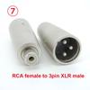 1 шт. аудио Металлический Микрофон 3-контактный XLR Папа мама К 1/4" 6,35 мм 6,5 Микрофонный моно RCA папа мама Стерео Преобразователь Адаптер