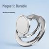 Electroplated Magnetic Metal Foldable Phone Ring Stand with Rotating Buckle for Apple Devices