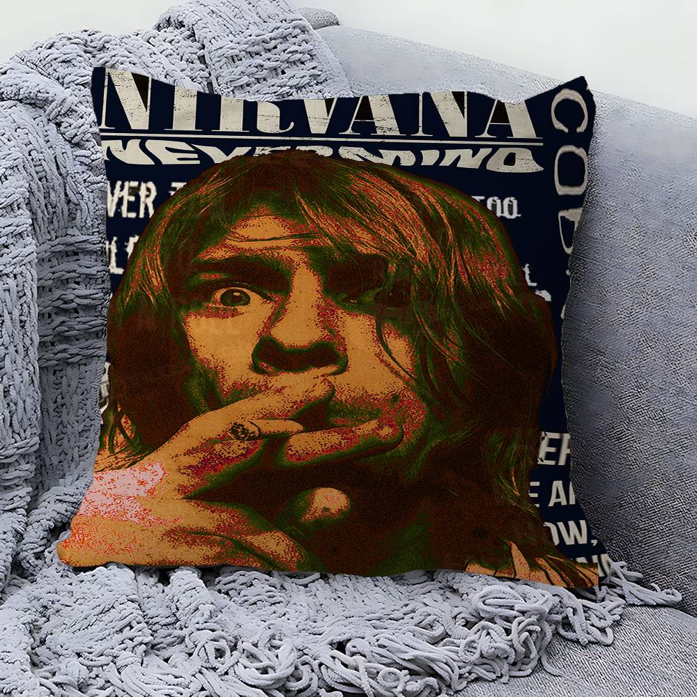 Горячая Наволочка с изображением Nirvana-K-KurtS Cobain, Персонализированная, для Спальни, Детской Вечеринки, Подарок на День Рождения