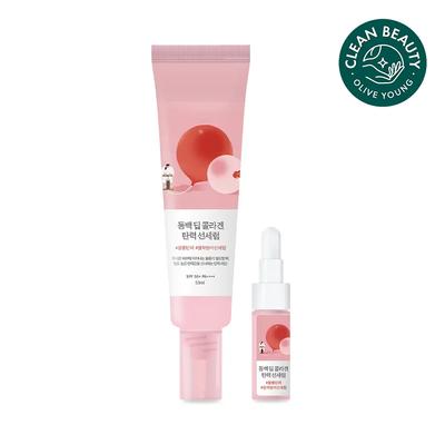 Сыворотка-солнце с коллагеном и экстрактом камелии для упругости кожи SPF50+ PA++++ 50 мл Специальный набор (+7мл)