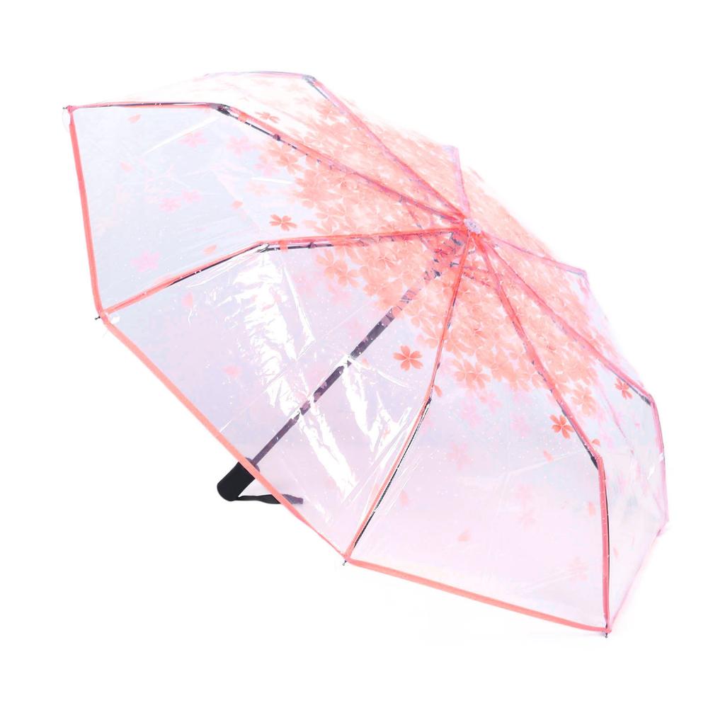 Автоматический зонт многоцелевой 8-спицевый модный прозрачный цветочный узор складной дорожный зонт