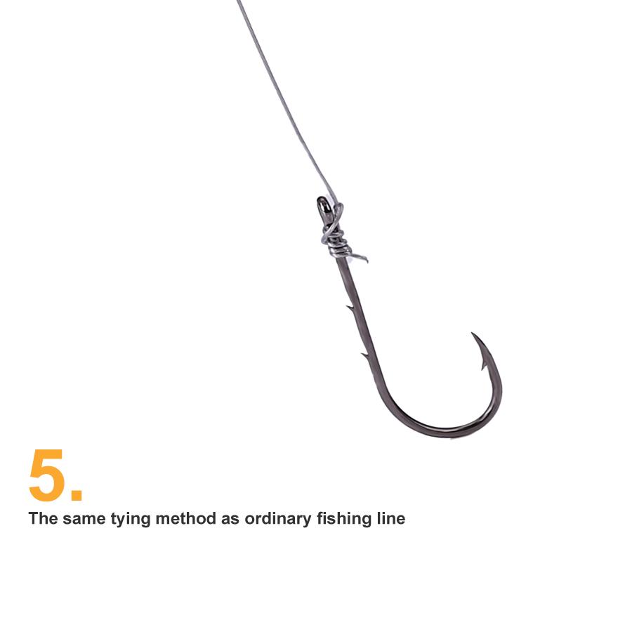 FTK Рыболовная леска из 7-прядной плетеной проволоки, 10 м, 10-60 фунтов