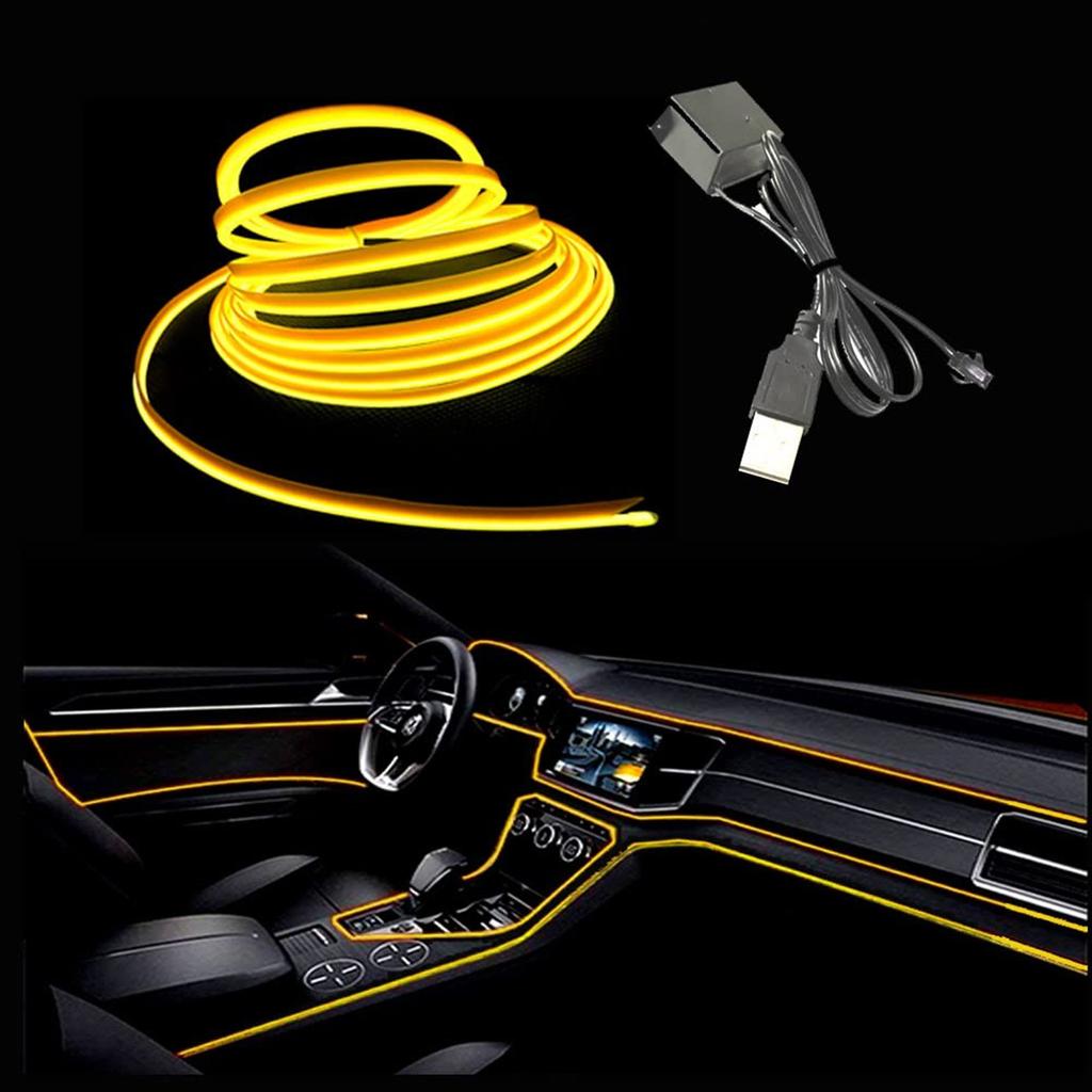 USB EL Wire 10 M/5 M/3 M Flexible Neon Light Tube DC 5V Neon Tube Lights Car Interior Trim Light Strip For Interior Trim Decorative