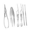 6 Pcs Stainless Steel Seafood Tool Kit With Crab Cracker And Picks Anti-rust Crab Lobster Oyster Claw Pliers Kitchen Utensil