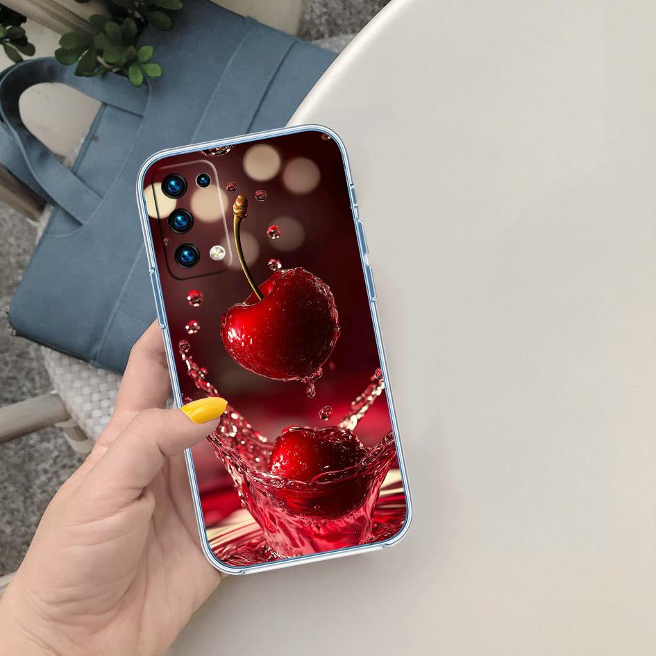 LO24 Прозрачный чехол для телефона с вишней для Motorola Moto G40 G04 G05 One Ace Action Fusion + Plus Hyper Macro Vision Zoom