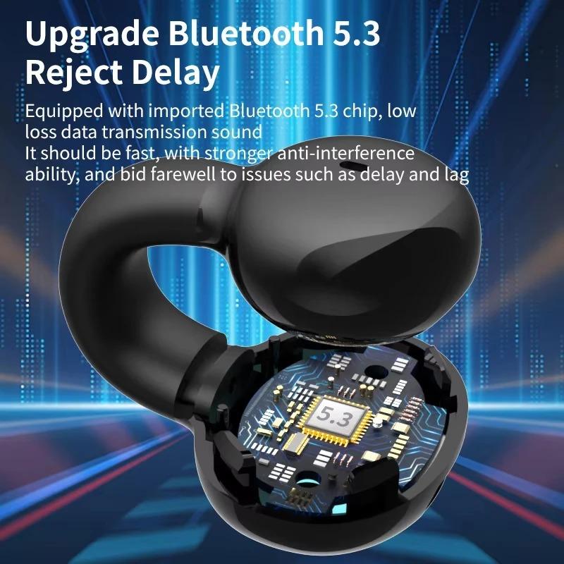 Бизнес-наушники с длительным временем ожидания, Bluetooth 5.3, воздушная проводимость, громкая связь, гарнитура с одним ухом для всех смартфонов
