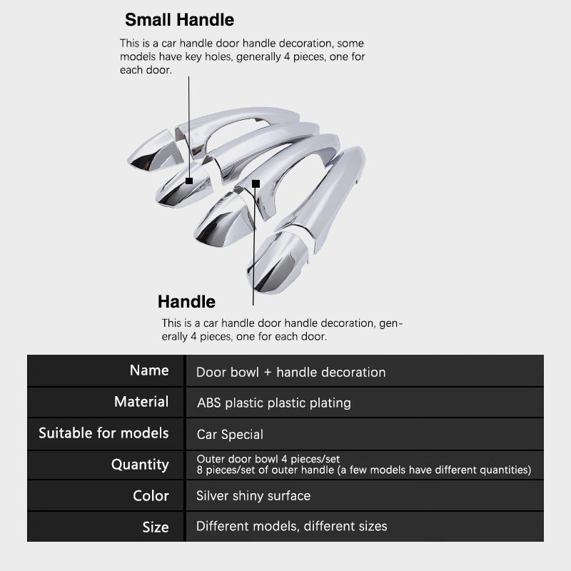 Luxuriou Chrome Door Handle Cover for Ford Edge MK2 Endura Edge Plus 2015~ Car External Protective Style Accessories Sticker