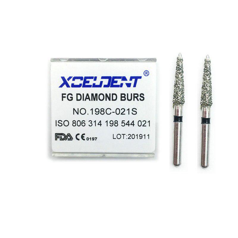 10 шт., стоматологические алмазные боры для полировки, полировщики для зубов, супер грубые инструменты для отбеливания зубов 198C-021S