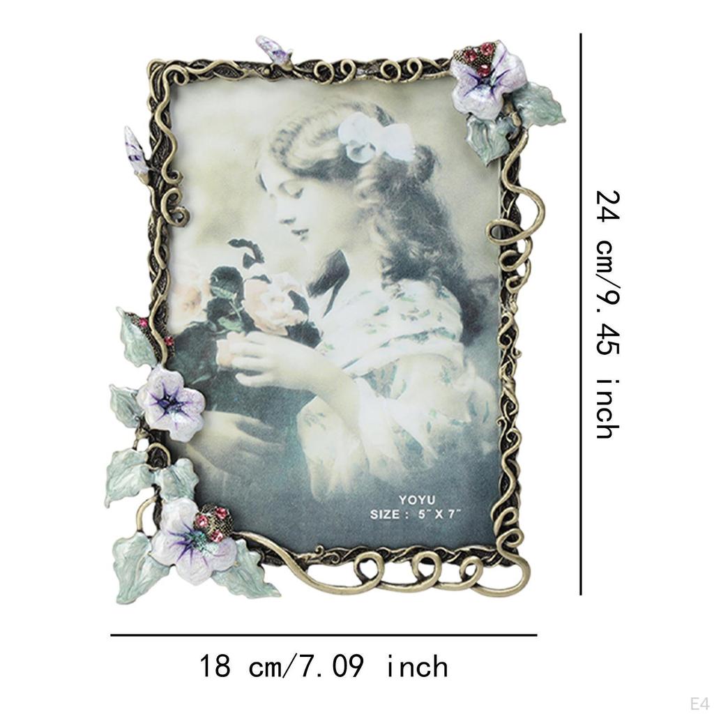 Фоторамка Настольная фоторамка Металлический антикварный подарочный держатель Европейский для спальни прихожей