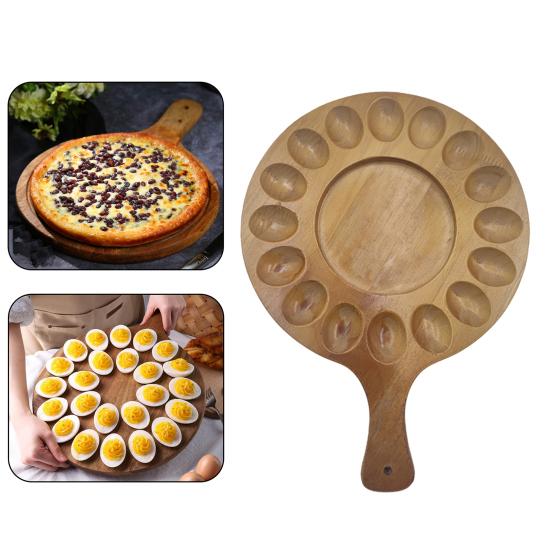 Подставка для яиц на 16/24 ячейки, фаршированные яйца или сыр, деревянная подставка для яиц, пасхальное многоцелевое яйцо