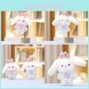 Adorable Plush Rabbit Doll Soft Stuffed Animal Keychain Perfect Gift For Girls