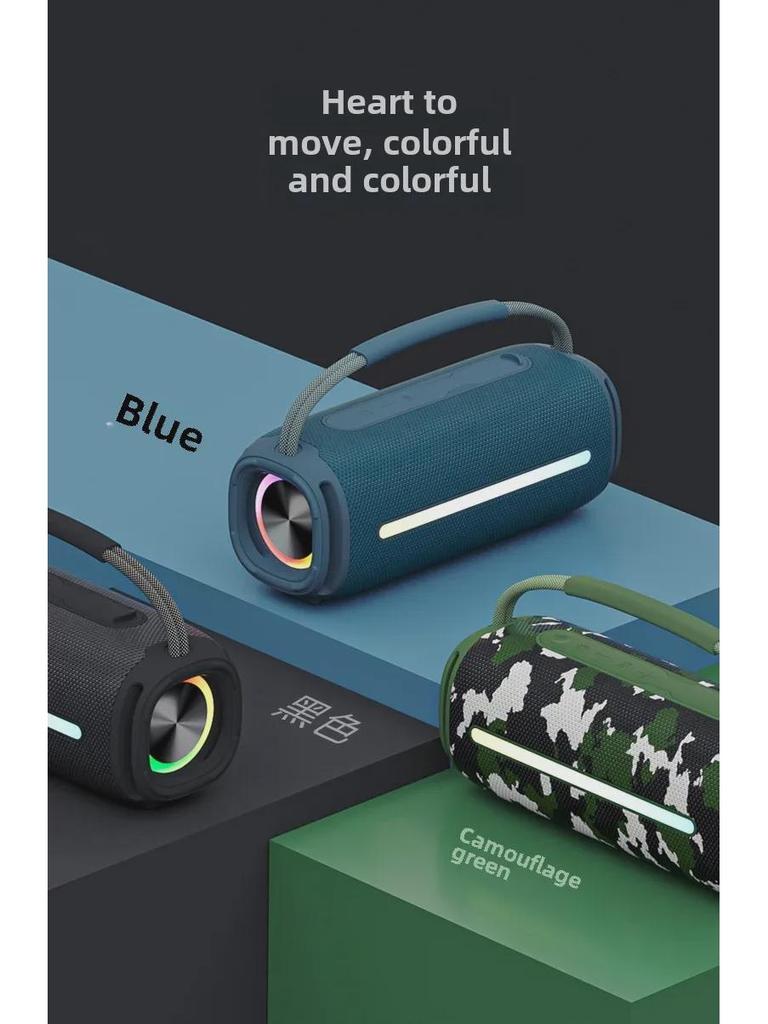 Портативный водонепроницаемый Bluetooth-динамик IPX6, сабвуфер высокой мощности 20 Вт с USB и слотами для карт для использования на открытом воздухе