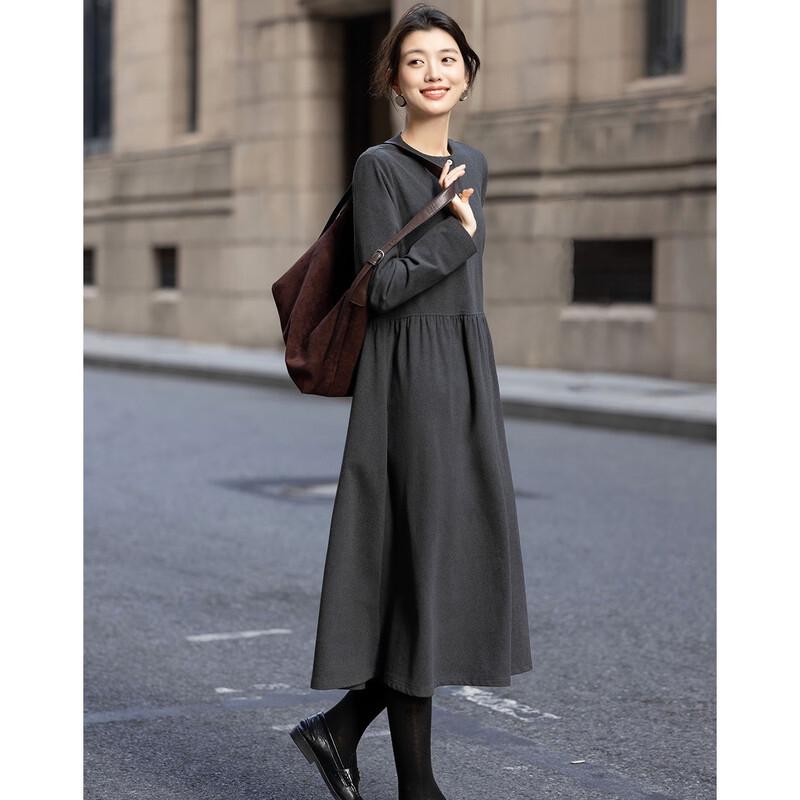 Платье миди Demana Warm De Rong в стиле ретро с полупланкой и присборенной талией