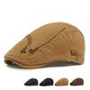 Весенне-летняя шляпа, вышитый берет с буквой, мужская британская винтажная кепка-козырек