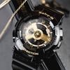 Casio Часы серии-GABA кварцевый механизм, полимерный ремешок, японские и корейские часы, одинаковый стиль для мужчин и женщин, черный циферблат GA-100CF-1A9&BA-110-1A