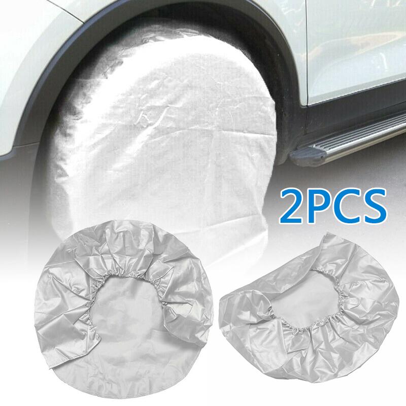 2pcs car Tire Cover Set high quality silver Anti-RV Truck Camping Trailer 32