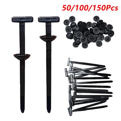 50/100/150Pcs Nylon Zip Ties Car Engine Guards Underbody Panel Fastener Clip Screw Replacement Multi-Purpose Heavy Duty