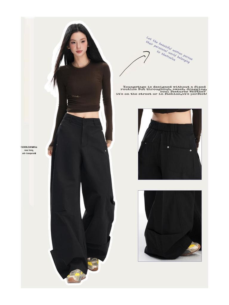 Autumn Women's High-Waist Loose Wide-Leg Pants