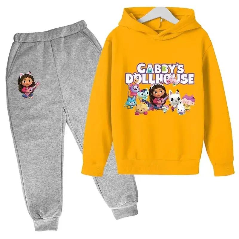 2025 Hoodie Toddler Girls Gabby Dollhouse Clothes Hoodies Pants 2Pcs Sets Cute Children Costume Kids Tracksuits Kids Gabby Cats