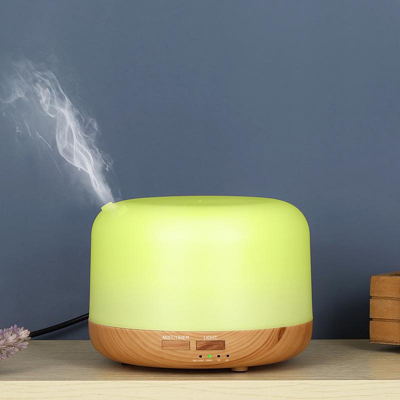 Креативный USB-увлажнитель воздуха с функцией ароматерапии и эффектом дыма и древесной фактуры с возможностью нанесения индивидуального логотипа